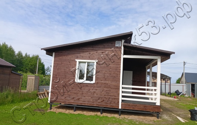 3 Каркасно-щитовой дом Д-51, 6х8м, 48 М², Московская область, Шаховской район, коттеджный посёлок Лесное озеро. (3)